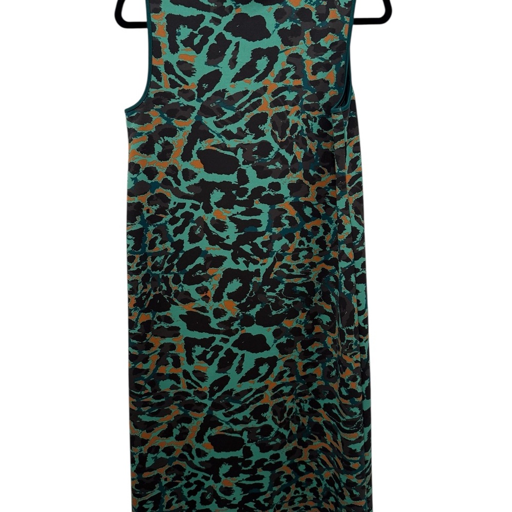 Chico's Green and Black Leopard-Print Midi Sheath Dress NWT - Picture 6 of 6